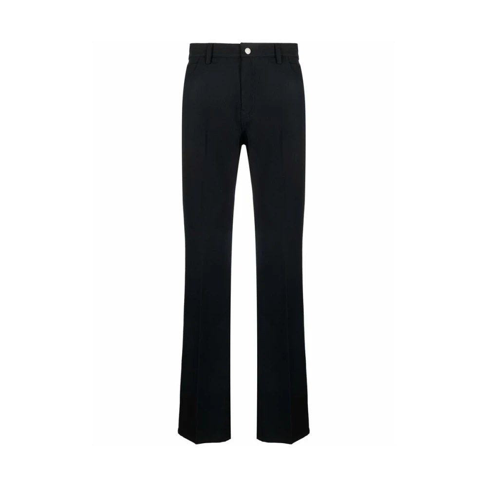 Courrèges Zwarte Katoenen Straight Leg Broek Black Heren