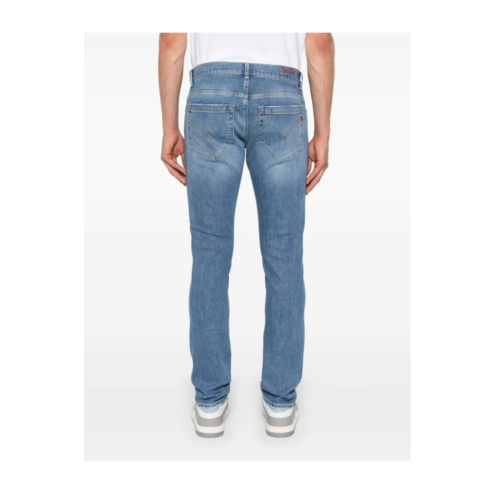 Dondup Blauwe Broek met Whiskering Effect Blue Heren