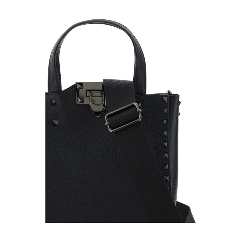 Valentino Garavani Studded Rockstud Handtas met Verstelbare Band Black Dames