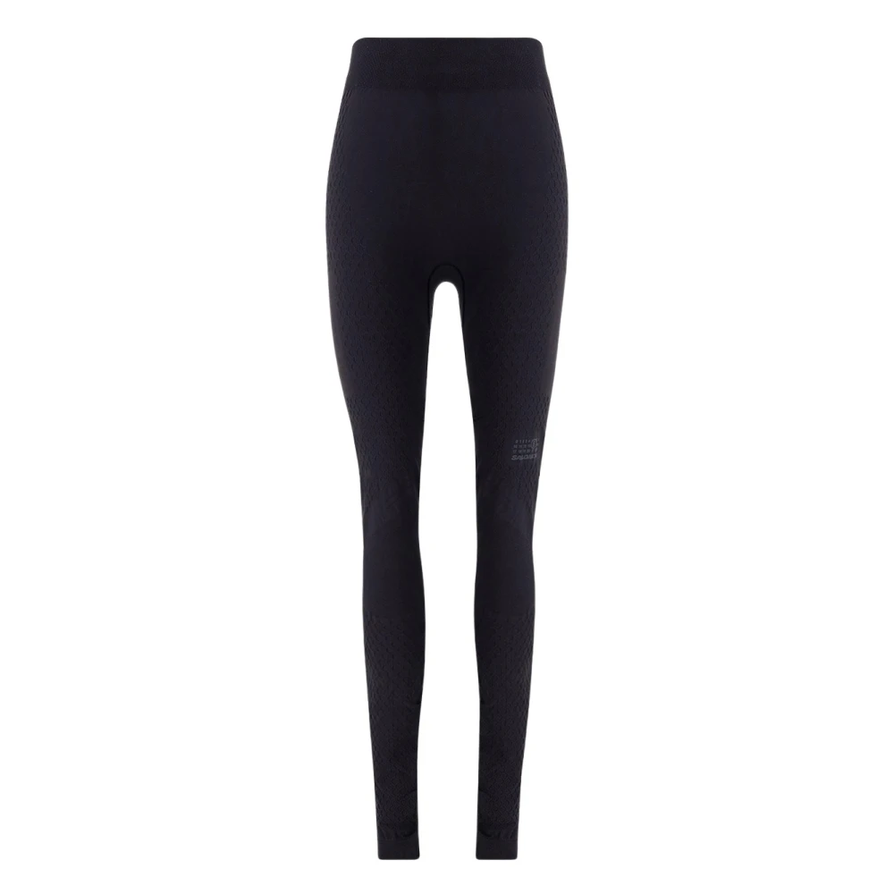 MM6 Maison Margiela Logo Leggings van Polyamide Black Dames