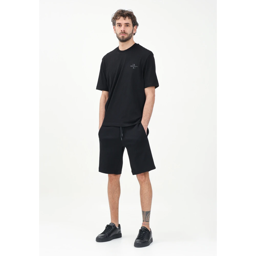 Armani Exchange Sportieve Zwarte Shorts voor Mannen Black Heren
