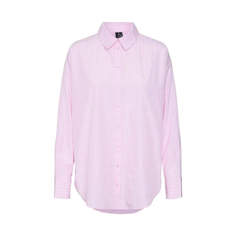 Vero Moda Fanni Blouse met Lange Mouwen in Roze Pink Dames