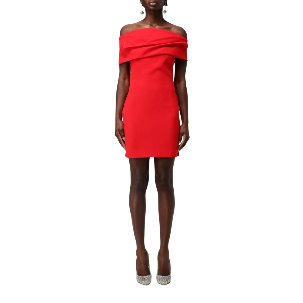 Solace London Women's Red Draped Mini Dress