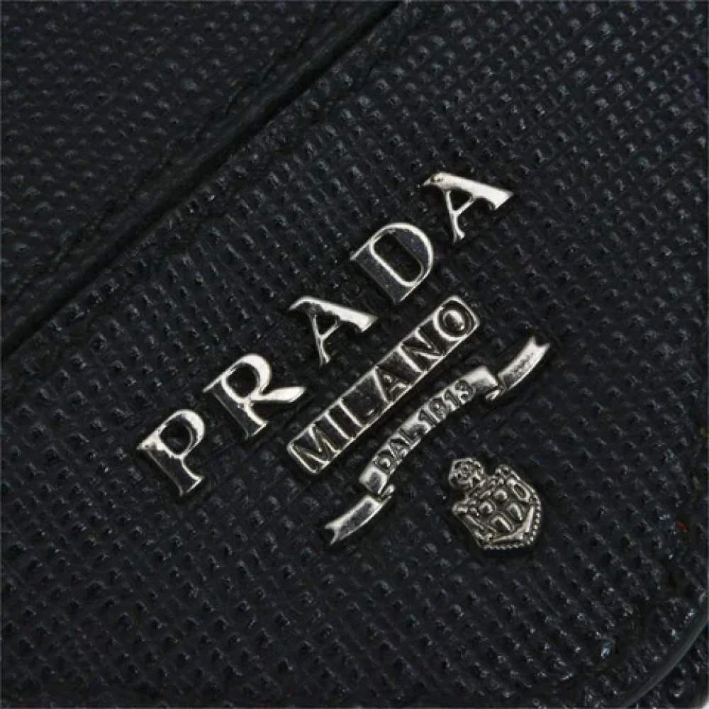 Prada Vintage Pre-owned Leather wallets Black Dames