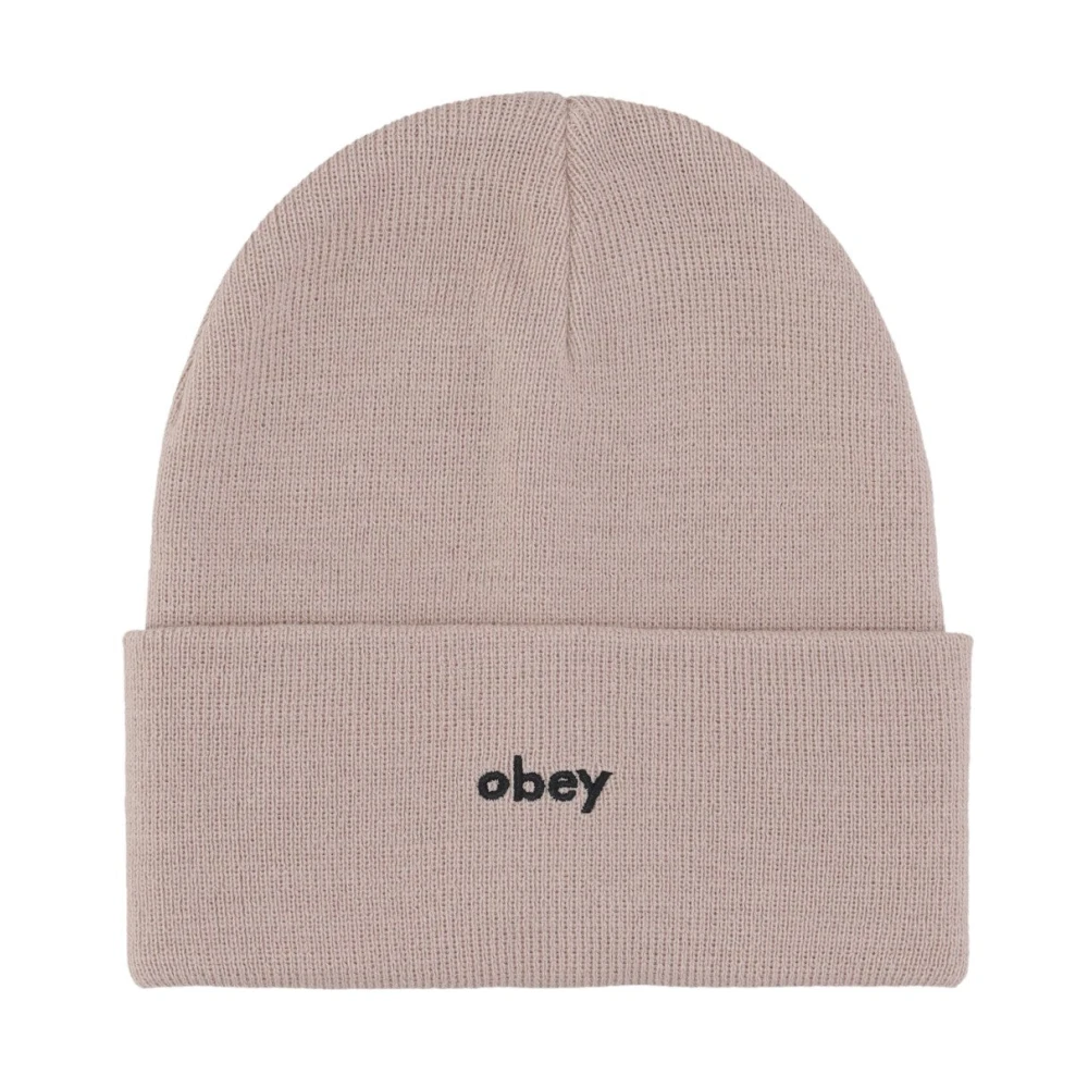 Obey Geribbelde Stretch Beanie Paddenstoelhoed Gray Heren