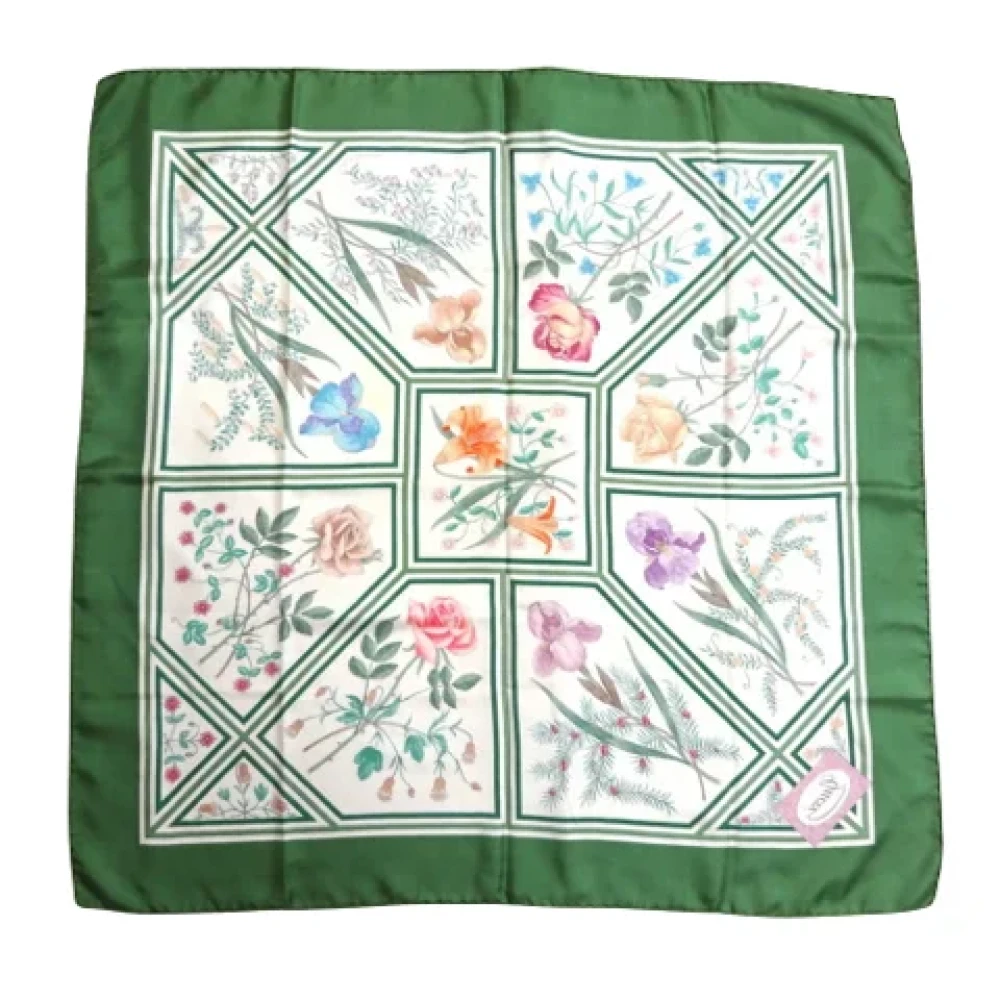 Gucci Vintage Pre-owned Silk scarves Green Dames