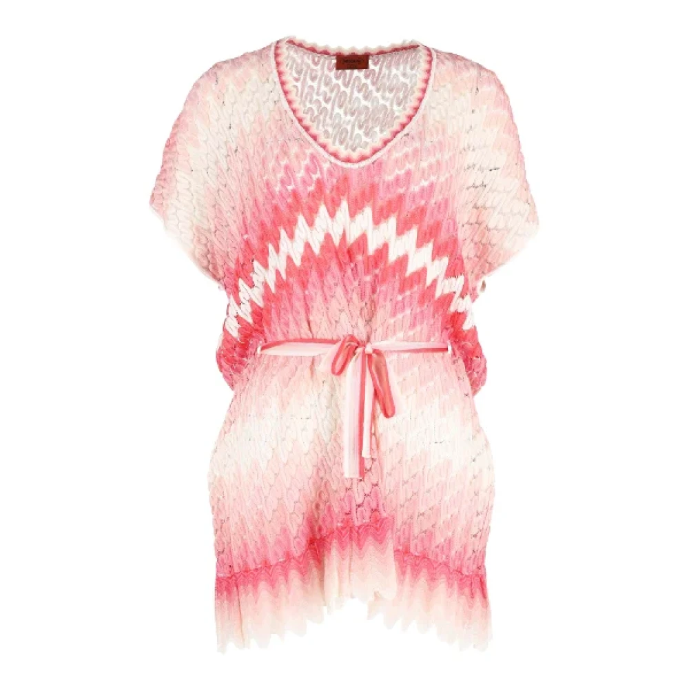 Missoni Pre-owned Silk tops Pink Dames