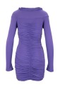 robe-courte-a-col-en-v-avec-jupe-froncee