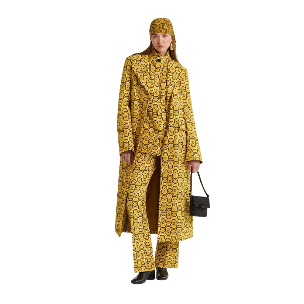 Maliparmi Donna Giallo Rolling Chain Overcoat