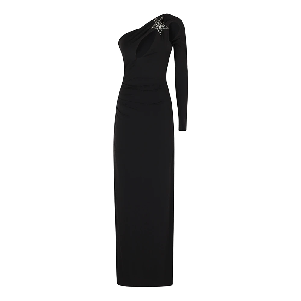 Amen Vloeibare Jersey Jurk Black Dames