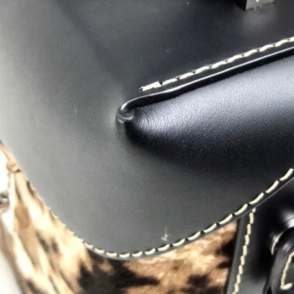 MCM Pre-owned Fabric shoulder-bags Black Dames