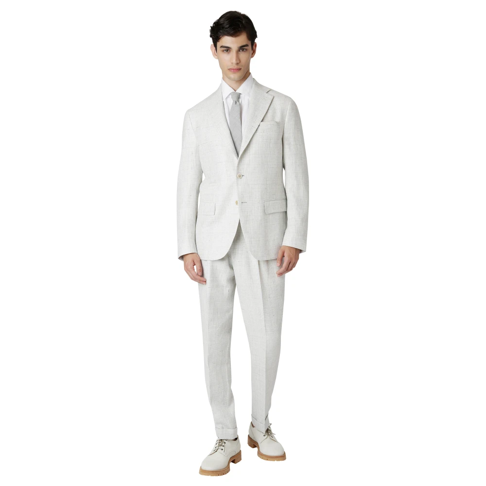 Eleventy Slim Fit Linnen Wol Pak Gray Heren