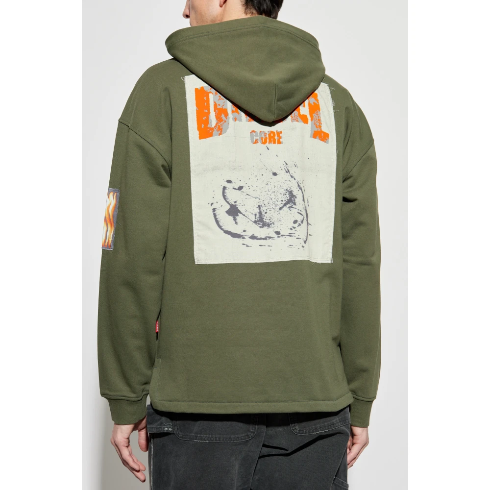 Diesel Hoodie S-Baxt-Hood-R1 Green Heren
