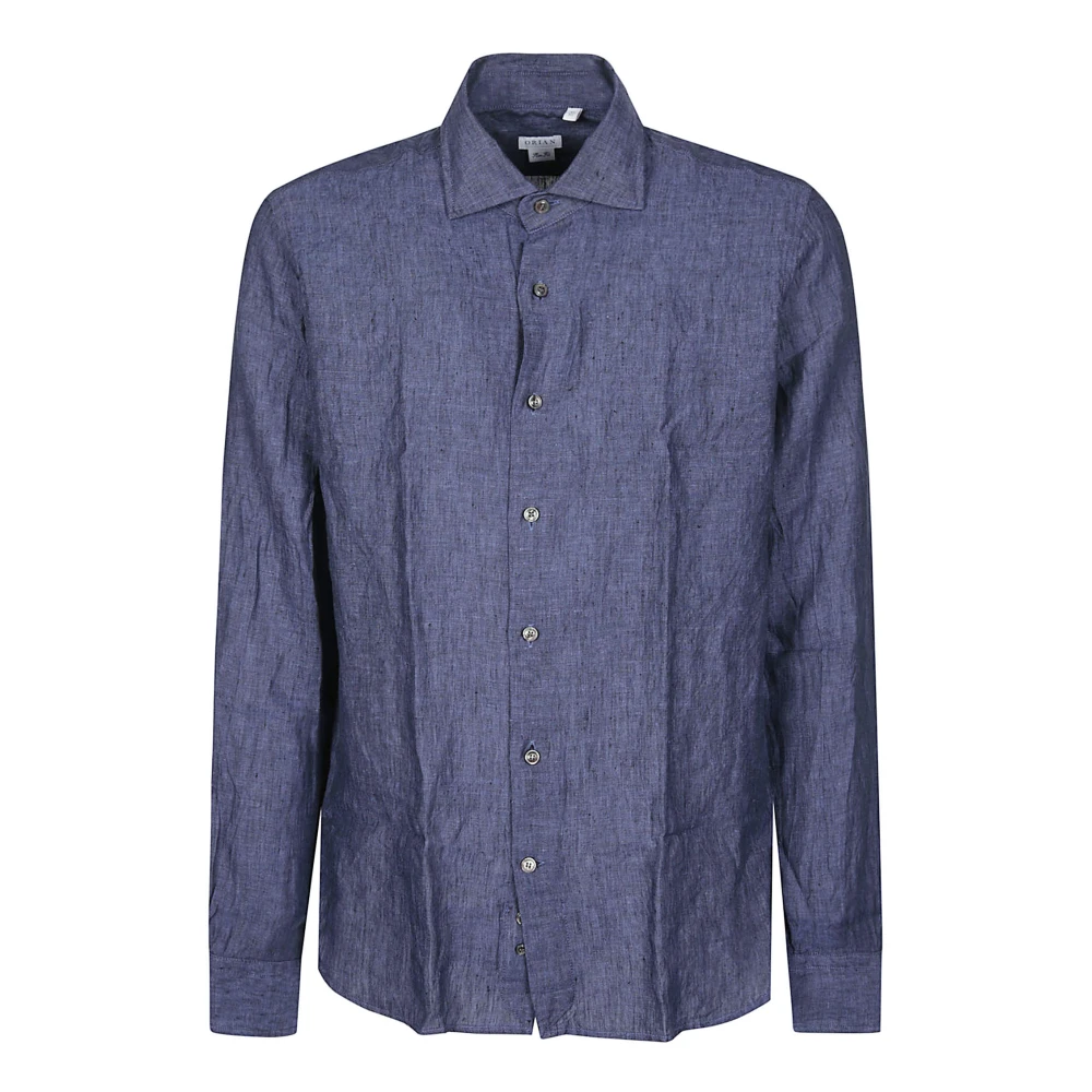 Orian Hombre Azul - Camisa Slim De Manga Larga- Shirts - M- Camisa Slim De Manga Larga