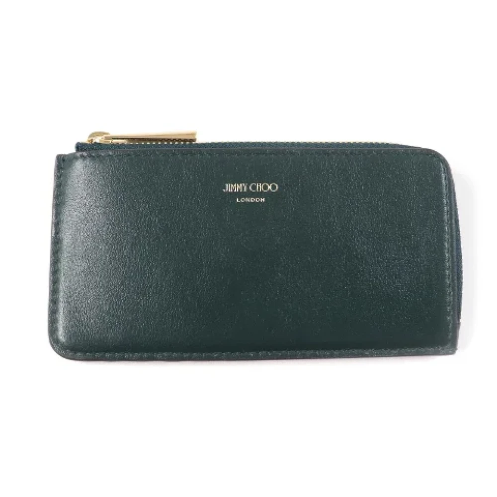 Jimmy Choo Pre-owned Leather wallets Green Dames