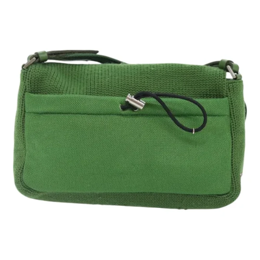Prada Vintage Pre-owned Leather prada-bags Green Dames
