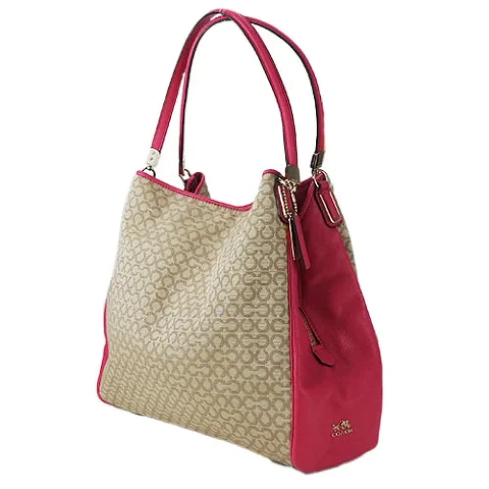 Coach Pre-owned Canvas shoulder-bags Beige Dames