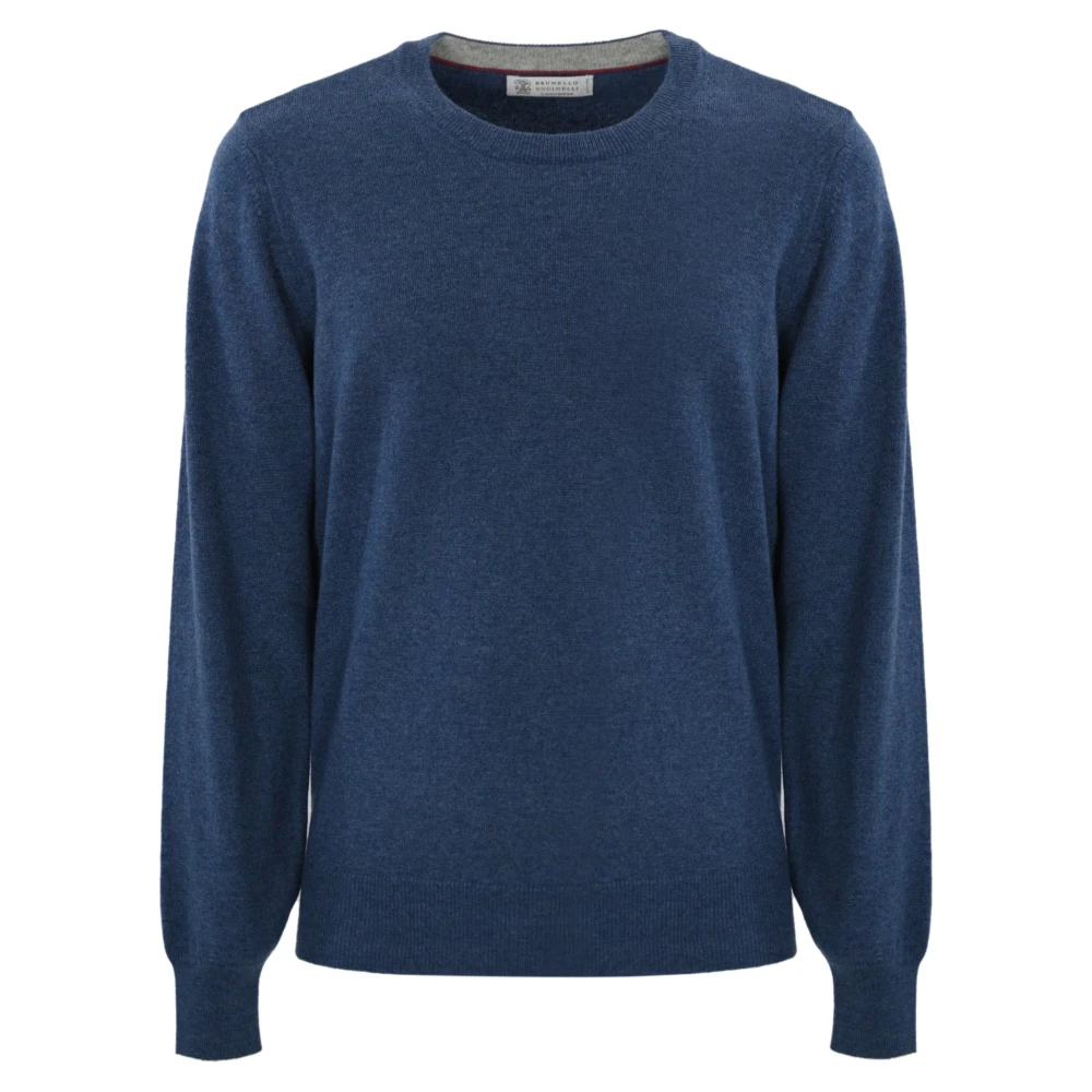 BRUNELLO CUCINELLI Kasjmier Heren Trui Lange Mouw Blue Heren