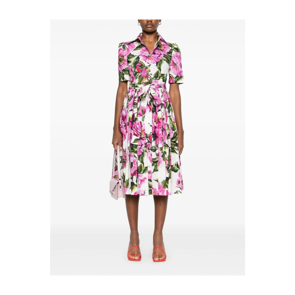 Dolce & Gabbana Bianco E Fucsia Jurk Dameskleding Multicolor Dames