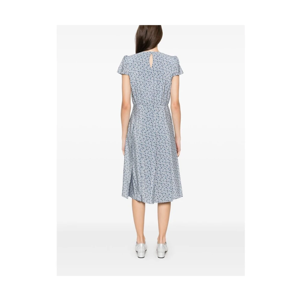 Alessandra Rich Lichtblauwe Bloemenjurk Blue Dames