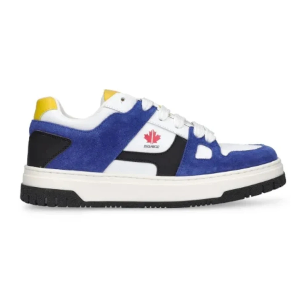 Dsquared2 Unisex Multicolor Sneakers,, Suede Leather Sneaker With Logo Size 35 Eu Kids