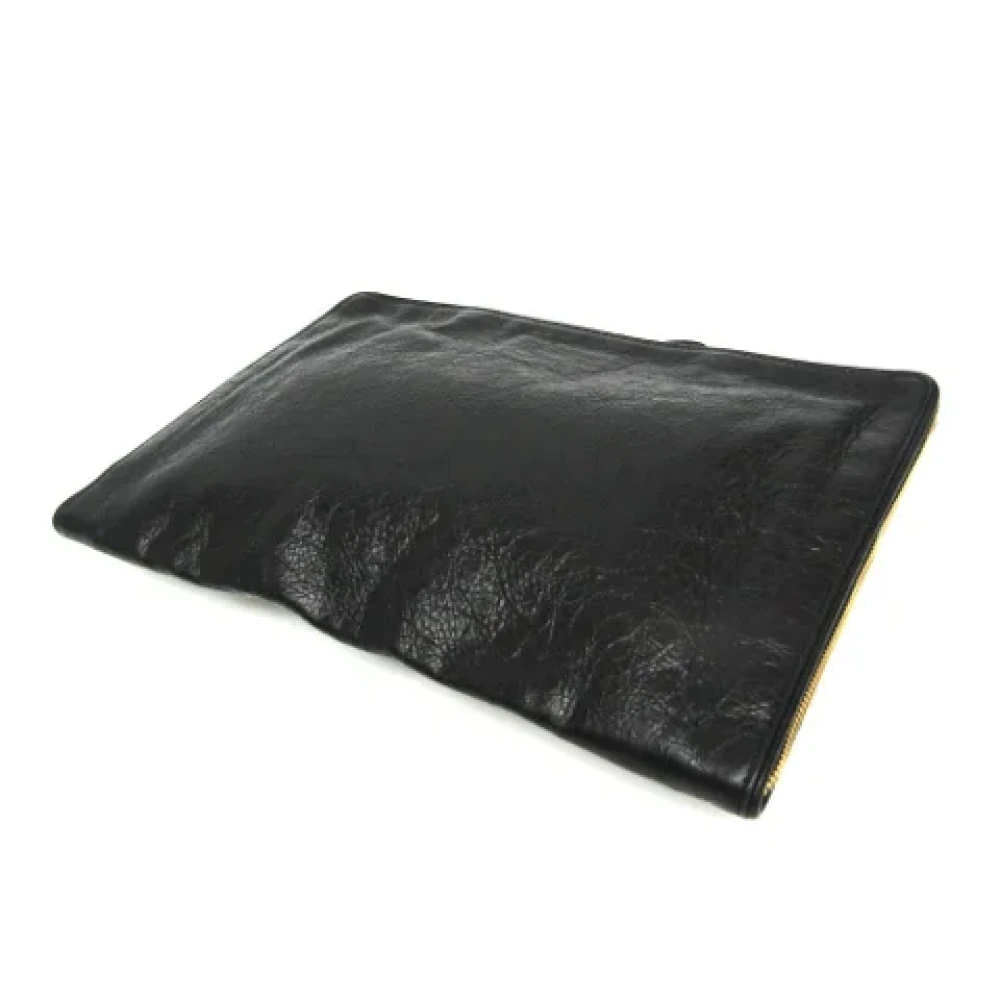 Balenciaga Vintage Pre-owned Leather clutches Black Dames