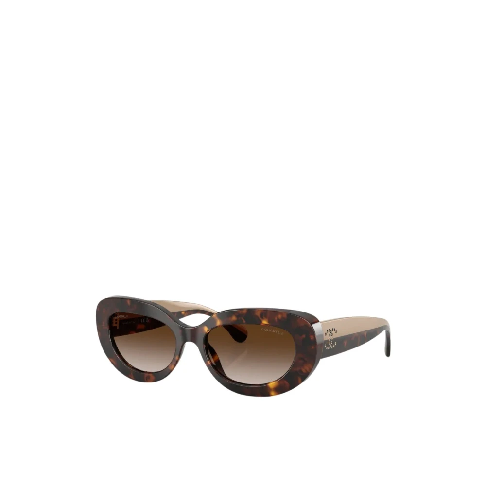 Chanel , Sunglasses, Female, Brown, 53 Mm, Oval Sunglasses
