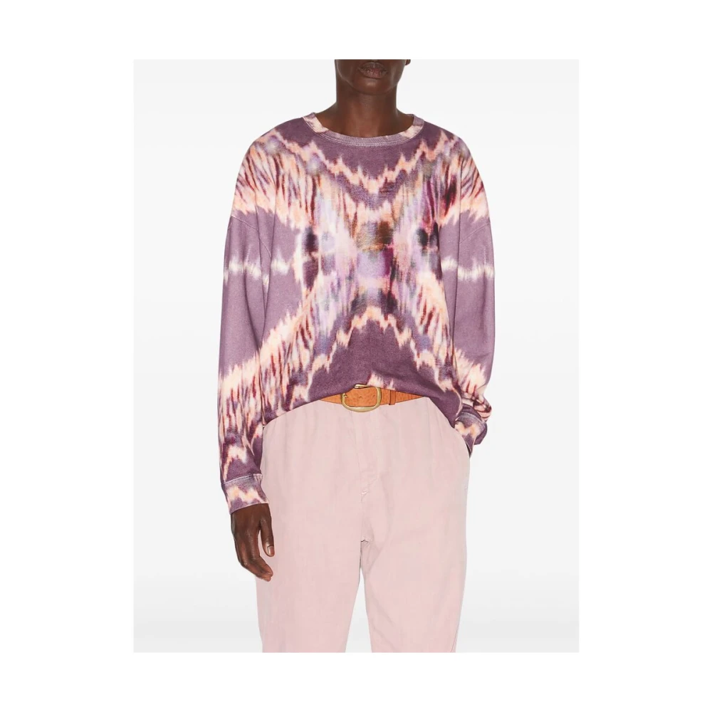 Isabel marant Tie-Dye Crew Neck Sweatshirt Purple Heren