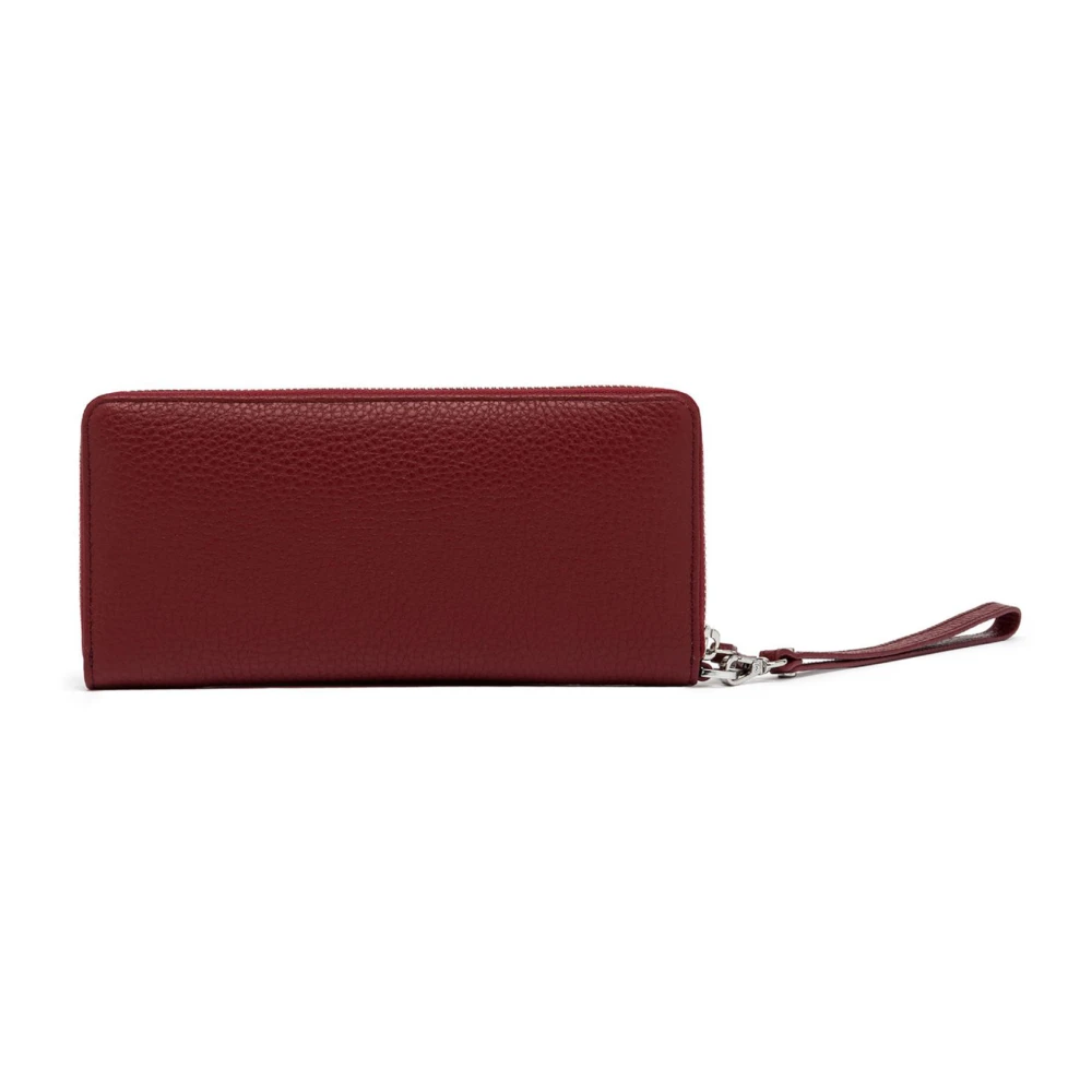 Gianni Chiarini Bourgondische Leren Portemonnee met Meerdere Compartimenten Red Dames