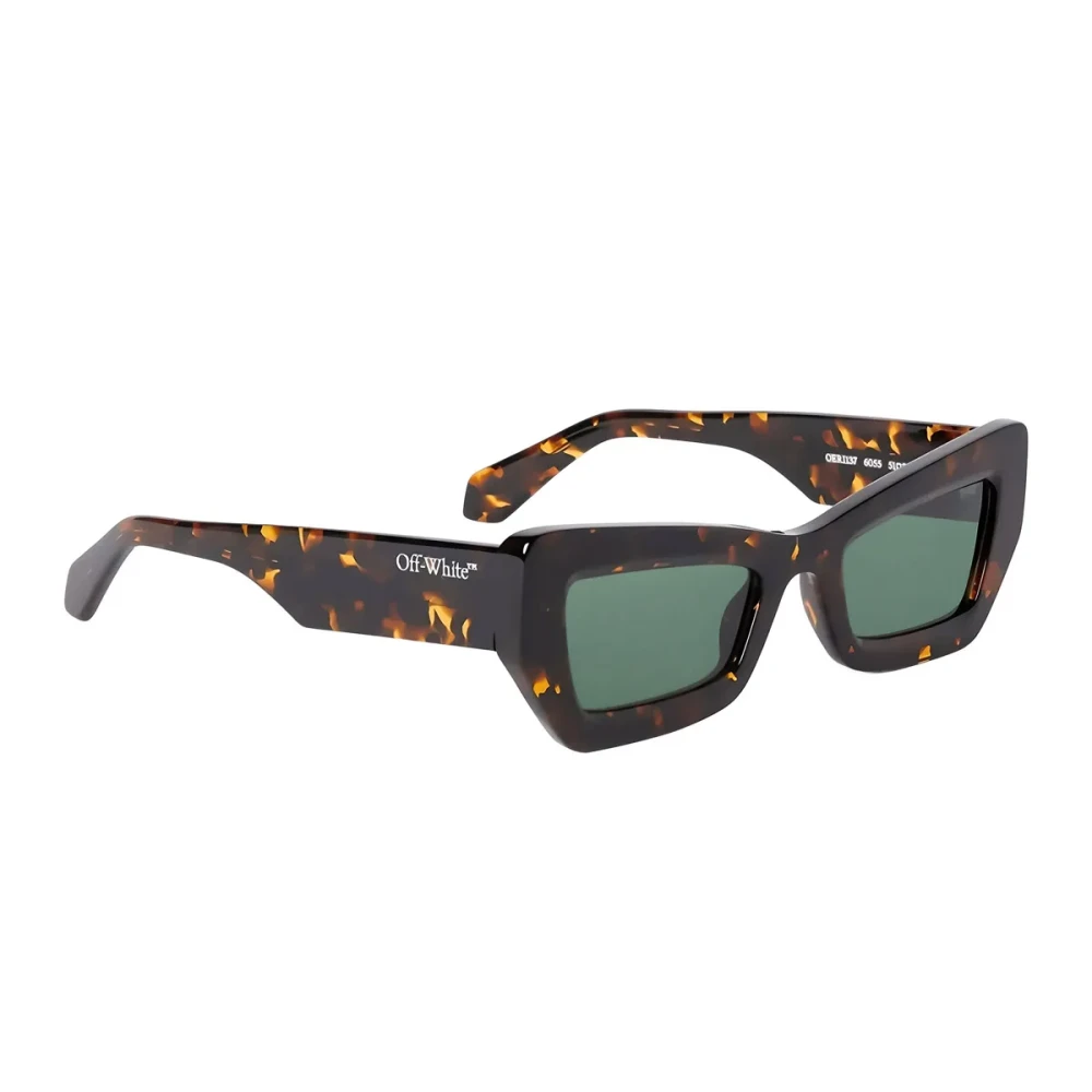 Off White Unisex Brown/White Cat-Eye Sunglasses With Cut-Out Detail