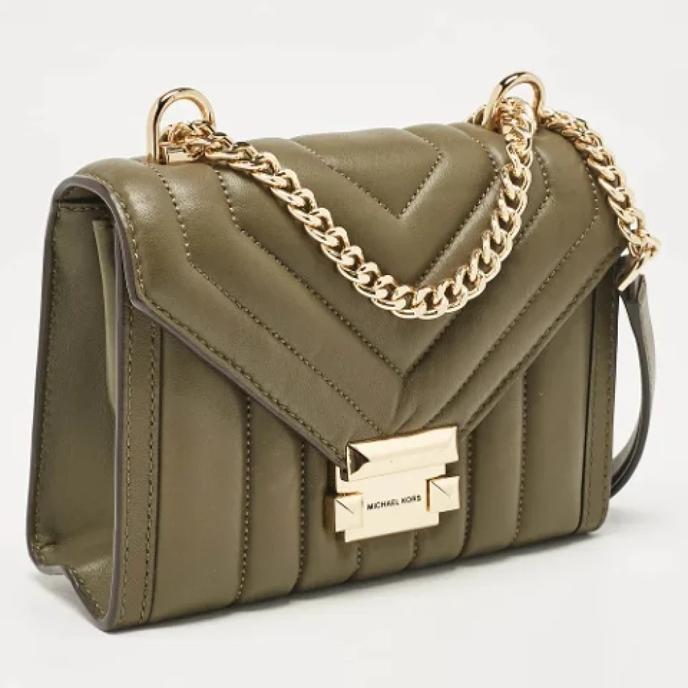 Michael Kors Pre-owned Leather shoulder-bags Green Dames