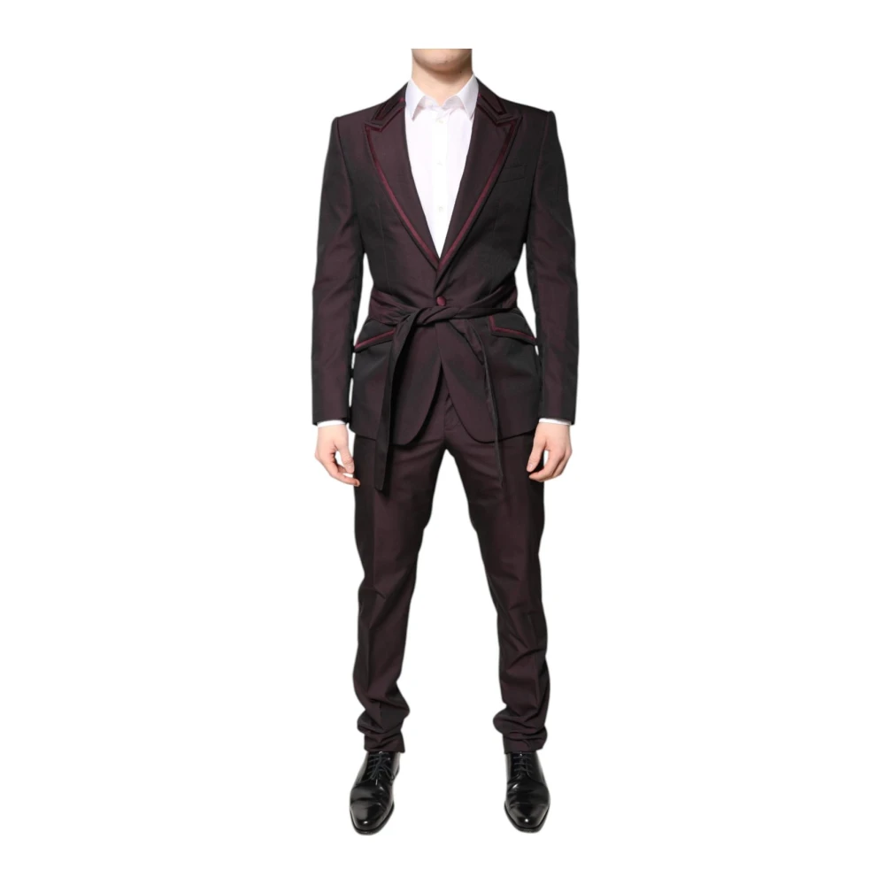 Dolce & Gabbana Uomo Marrone - Abito For Slim Fit Bordeaux - Suits - M
