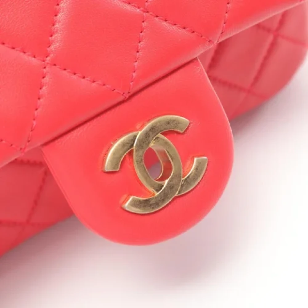 Chanel Vintage Pre-owned Leather shoulder-bags Red Dames