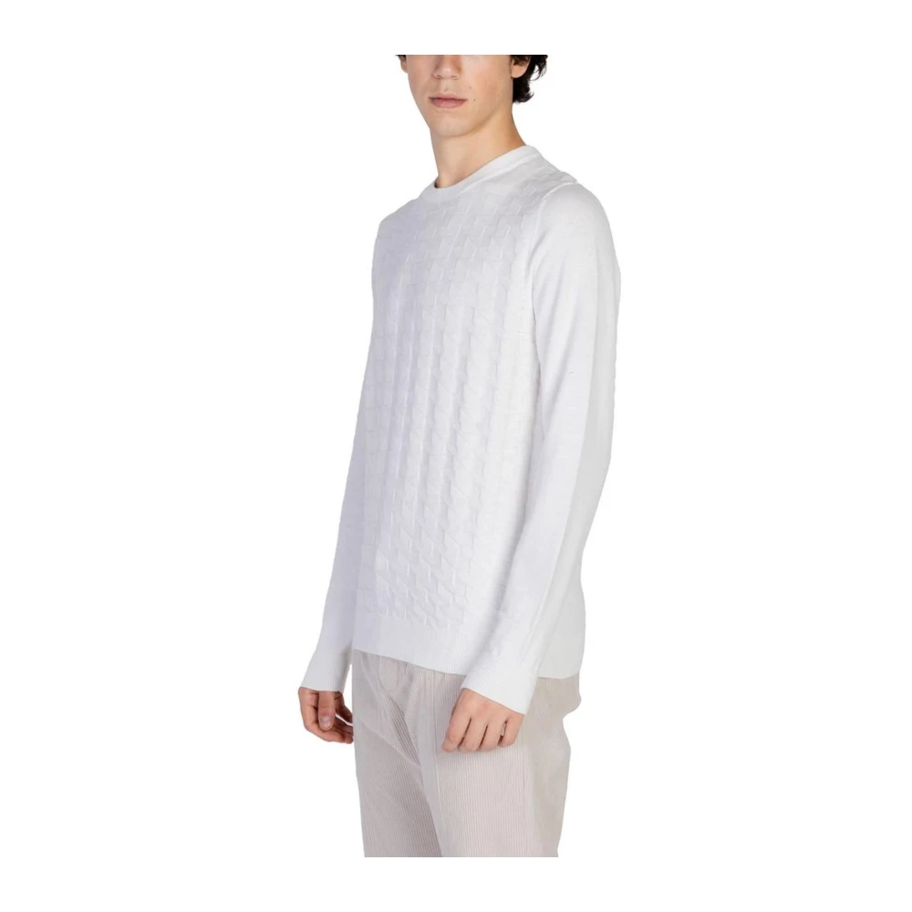 Antony Morato Gebreid T-shirt van katoen en wol White Heren