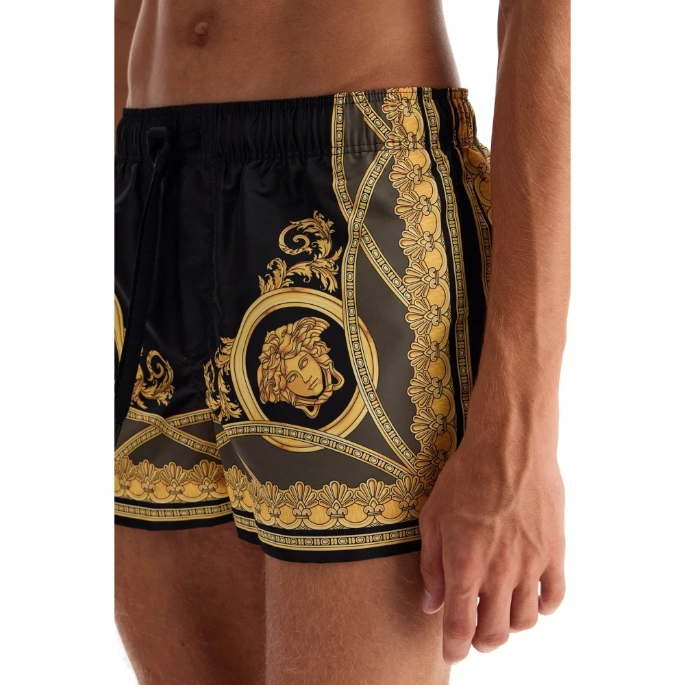 Versace Mythische Print Zwembroek Black Heren