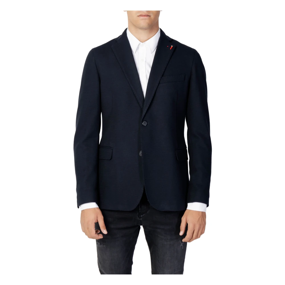 Mulish Navy Blue Heren Blazer Herfst Winter Blue Heren