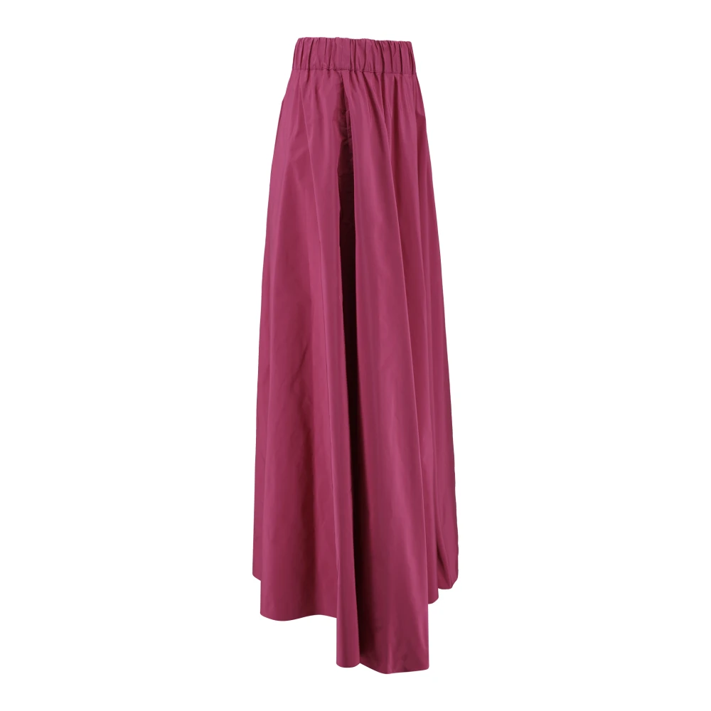 P.a.r.o.s.h. Fuchsia Peplum Lange Rok Elastische Taille Pink Dames