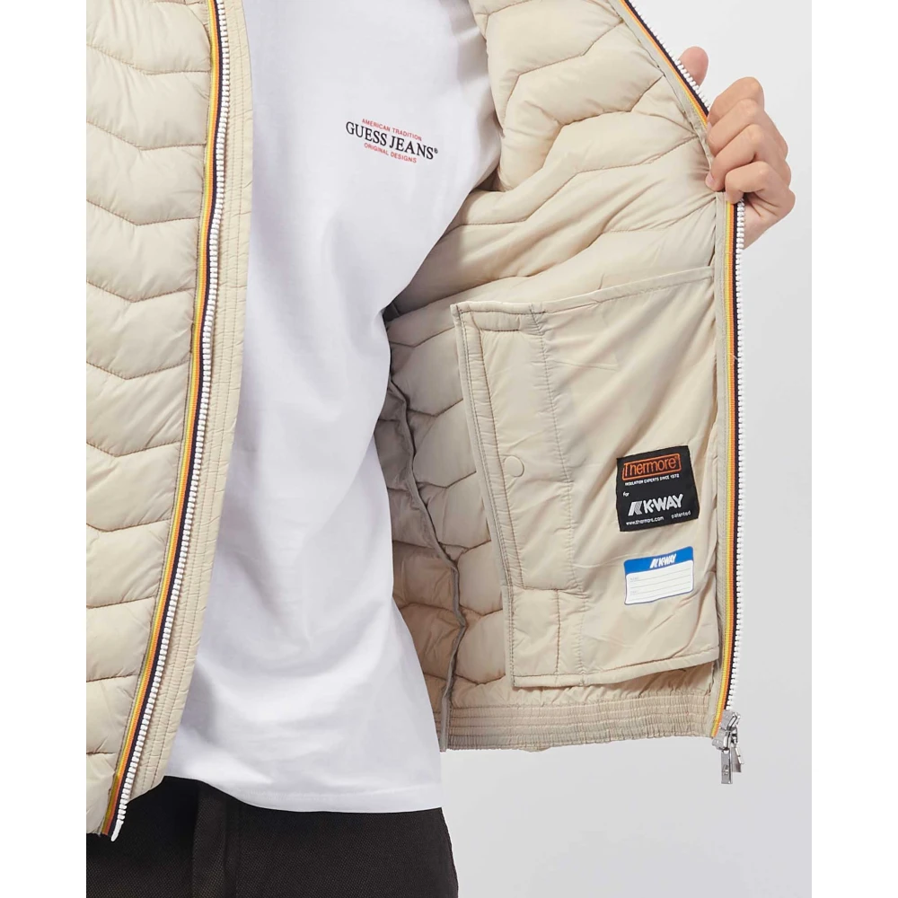 K-way Beige Waterafstotende Jas Beige Heren