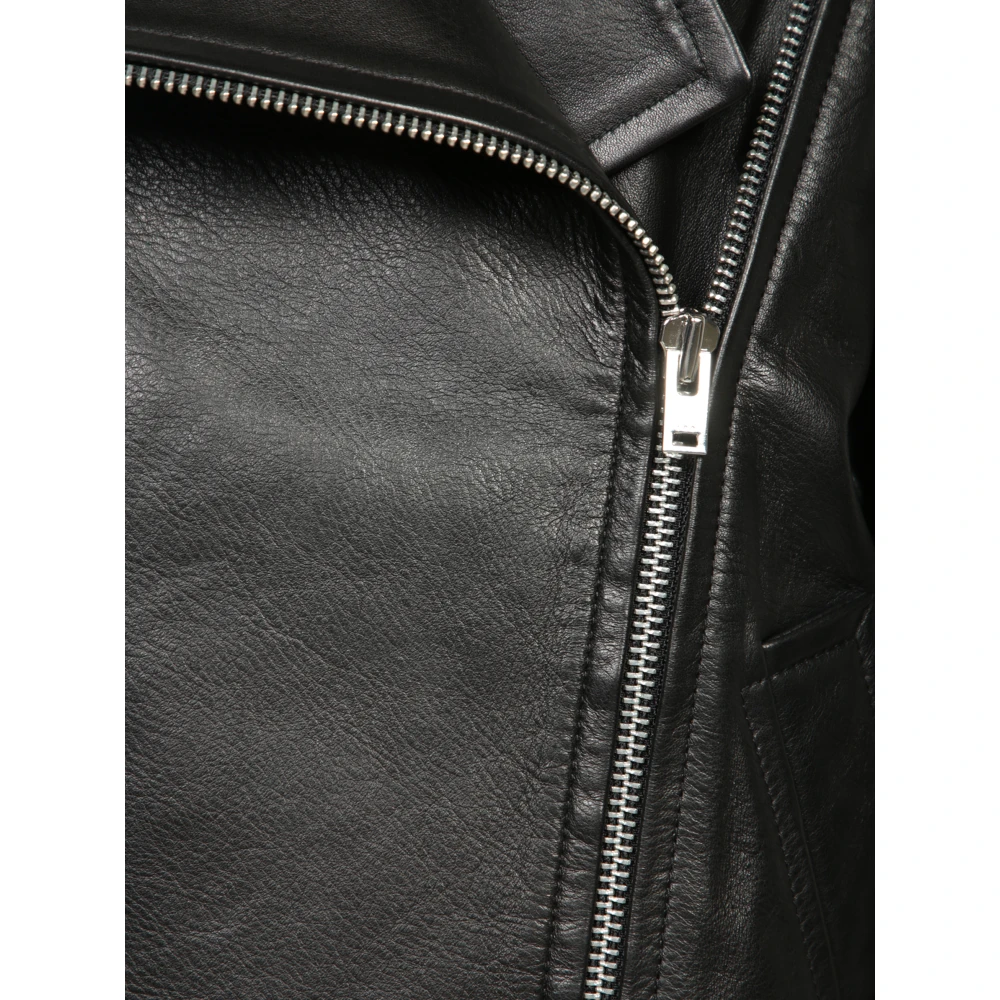 IRO Zwarte leren jas voor vrouwen Black Dames