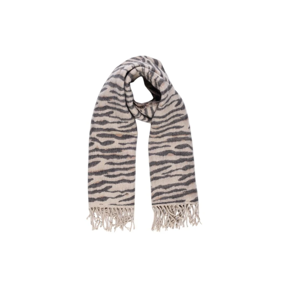 Pieces Women's Beige Acrylic Scarf Fall/Winter Collection - Winter Scarves - One Size - Accessories