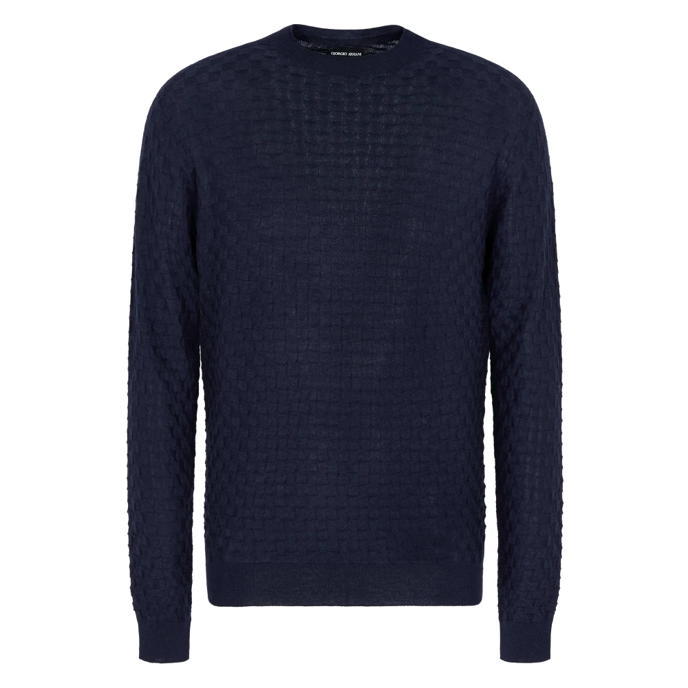 Giorgio Armani Men's Blue Night Jumper For - Cashmere Knitwear - Xl - Knitwear