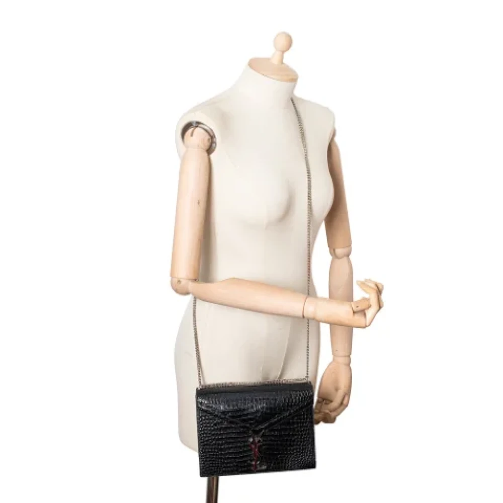 Yves Saint Laurent Vintage Pre-owned Leather shoulder-bags Black Dames