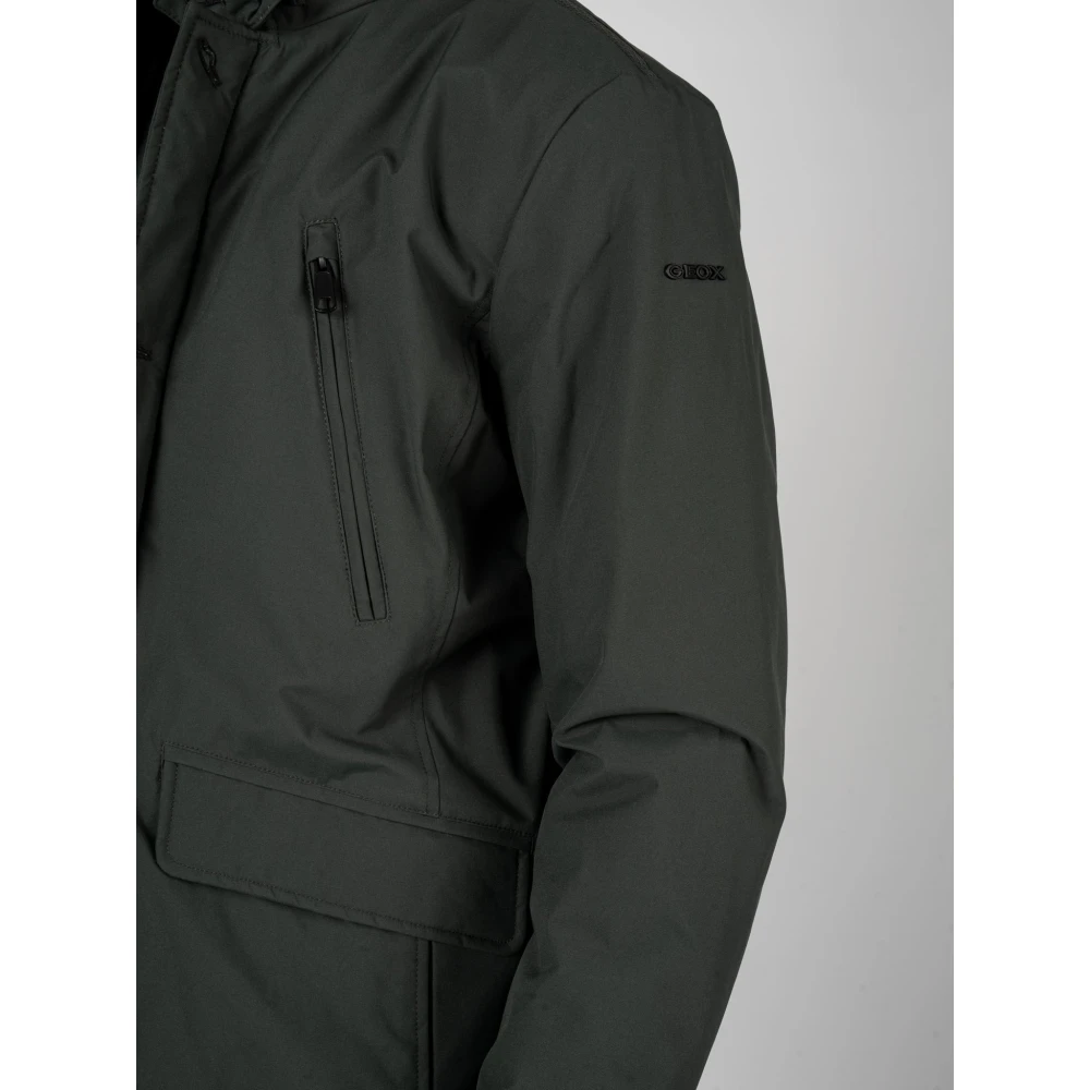 Geox Elegante Jas met Functionele Kenmerken Green Heren