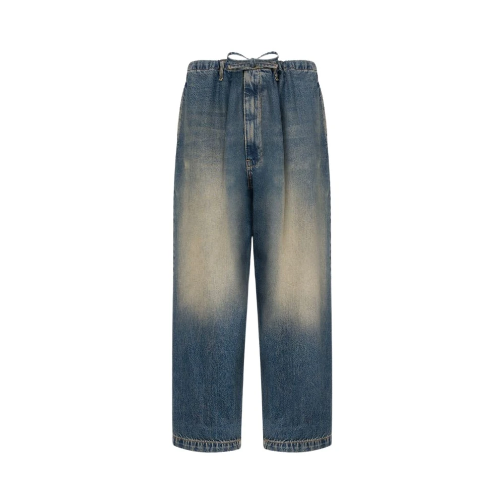 Moschino Women's Blue Cotton Denim Pants