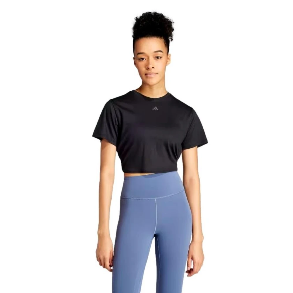 Adidas Yoga Studio Wrapped T-Shirt Black Dames