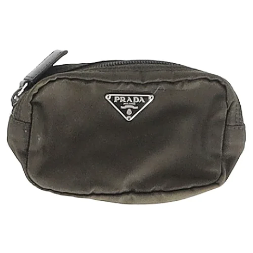 Prada Vintage Pre-owned Canvas prada-bags Green Dames