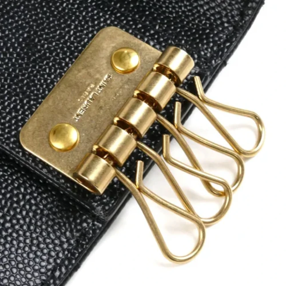 Saint Laurent Vintage Pre-owned Leather wallets Black Dames