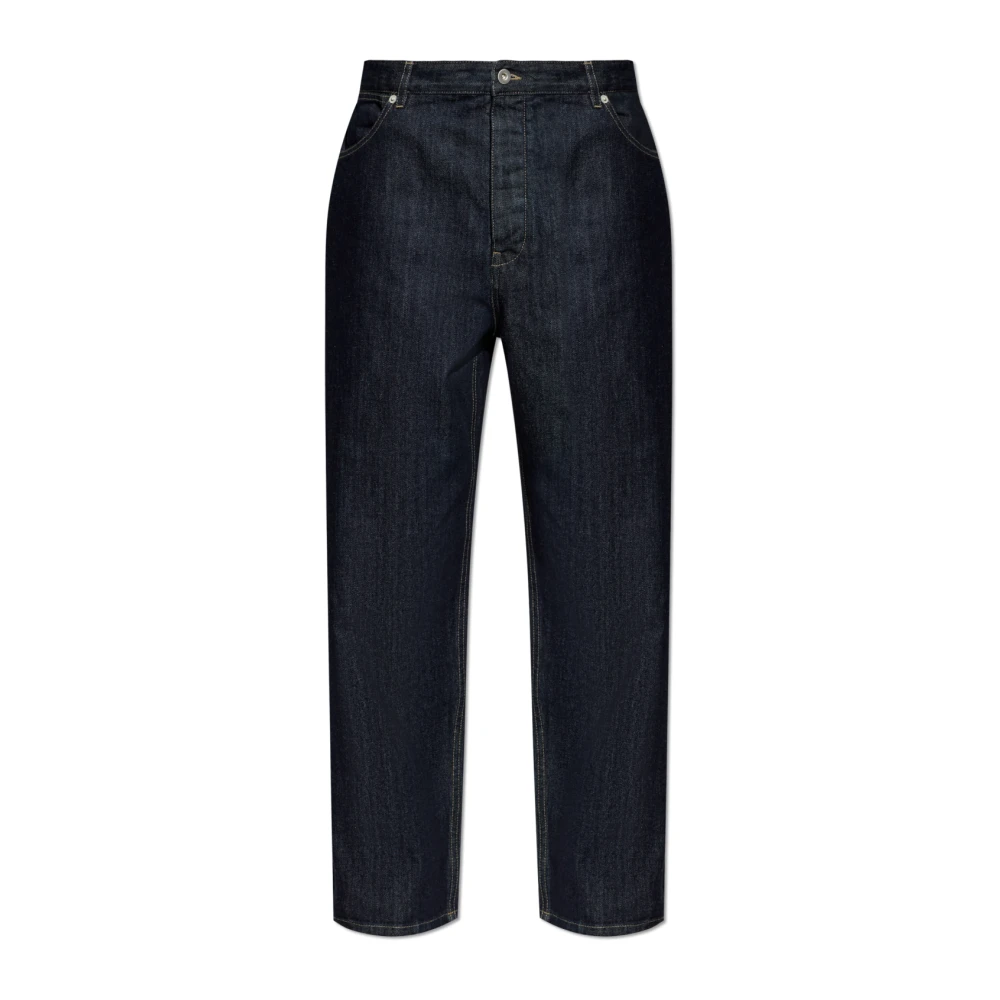 Jil Sander Men's Blue Straight-Leg Jeans - Straight Fit Jeans - W30 - Jeans