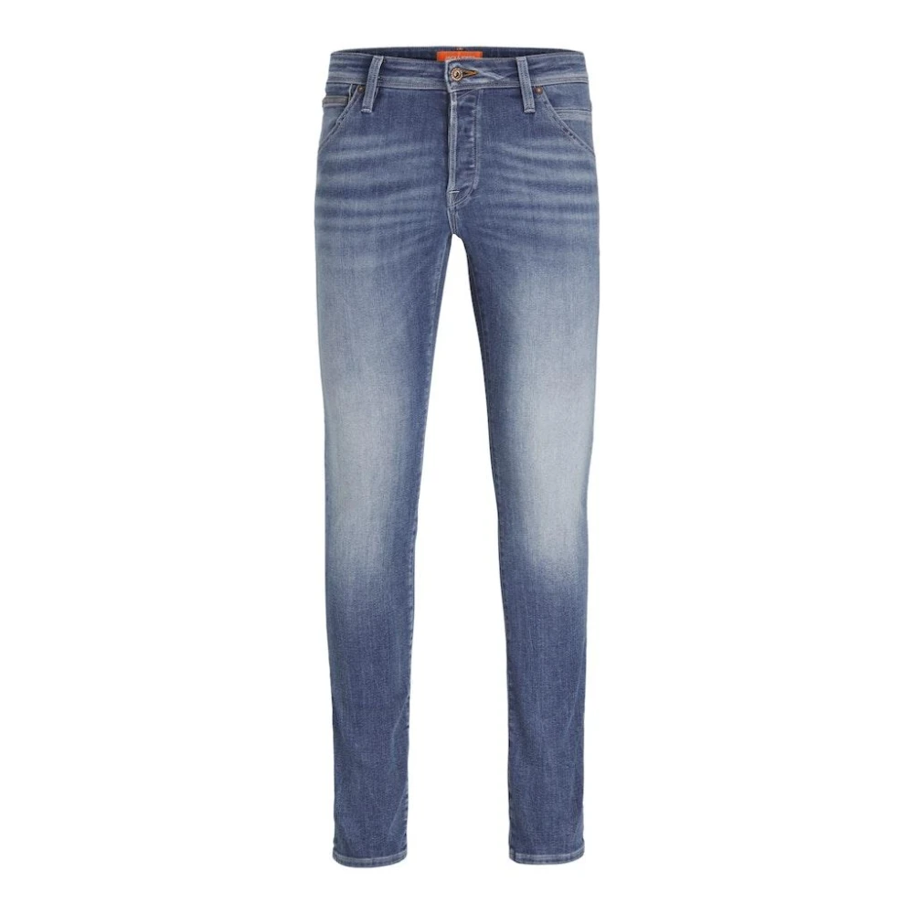 JACK & JONES JEANS INTELLIGENCE slim fit jeans JJIGLENN blue denim