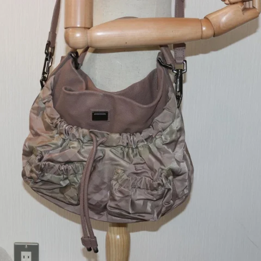 Burberry Vintage Pre-owned Leather handbags Brown Dames